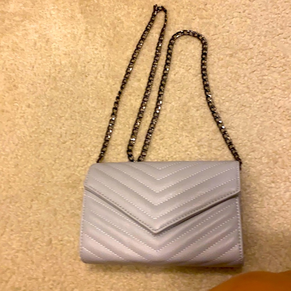 Beautiful Vegan Leather Grey Clutch